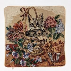 2/$20 𝅺One Cat tapestry cushion cover no